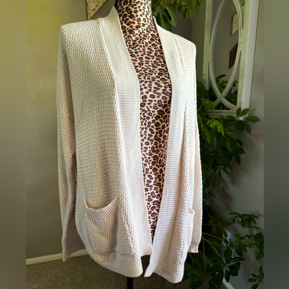 Universal Thread Open Sweater, with pockets (Cream) - XS